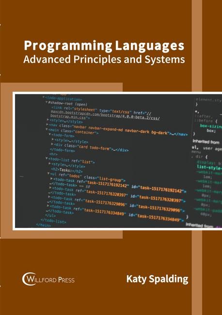 Produktbild: Programming Languages: Advanced Principles and Systems