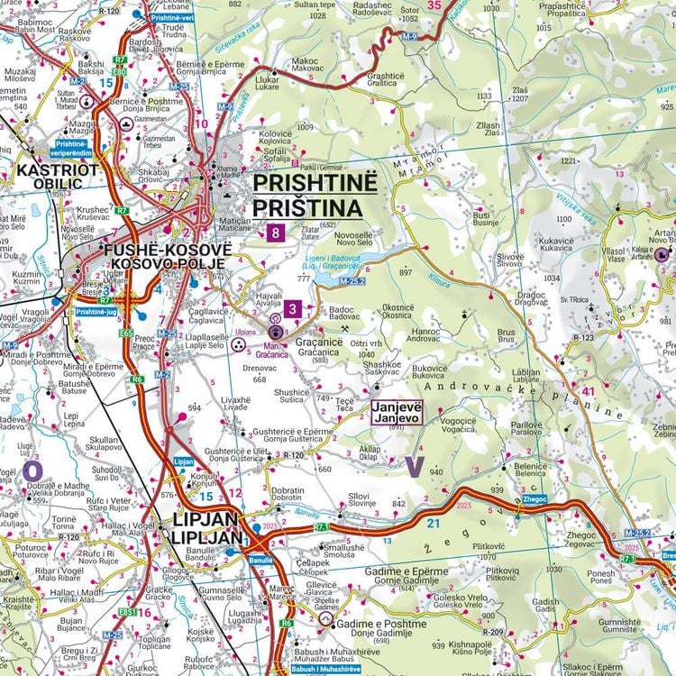 Produktbild: freytag & berndt Stra&szlig;enkarte Kosovo 1:150.000