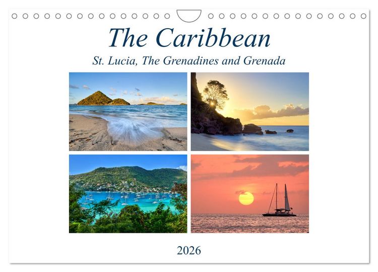 Produktbild: The Caribbean - St. Lucia, The Grenadines and Grenada (Wall Calendar 2026 DIN A4 landscape), CALVENDO 12 Month Wall Calendar