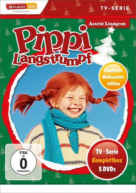 Produktbild: Pippi Langstrumpf TV-Serien Box - Christmas Limited Edition [5 DVDs]