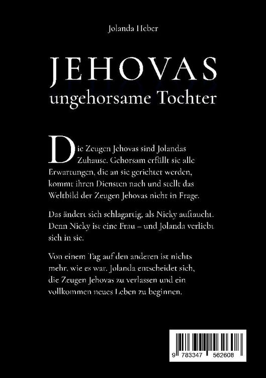 Produktbild: Jehovas ungehorsame Tochter