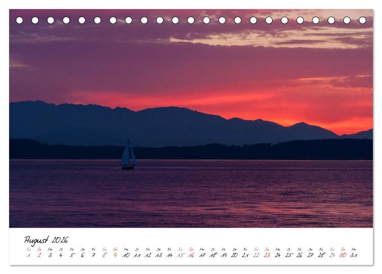 Produktbild: Eine Reise nach Seattle (Tischkalender 2026 DIN A5 quer), CALVENDO Monatskalender