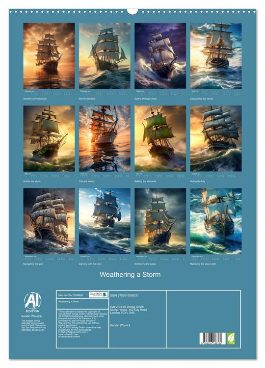 Produktbild: Weathering a Storm (Wall Calendar 2026 DIN A2 portrait), CALVENDO 12 Month Wall Calendar