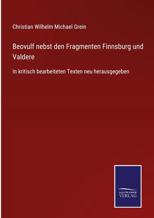Produktbild: Beovulf nebst den Fragmenten Finnsburg und Valdere