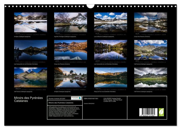 Produktbild: Miroirs des Pyr&eacute;n&eacute;es Catalanes (Calendrier mural 2026 DIN A3 vertical), CALVENDO calendrier mensuel