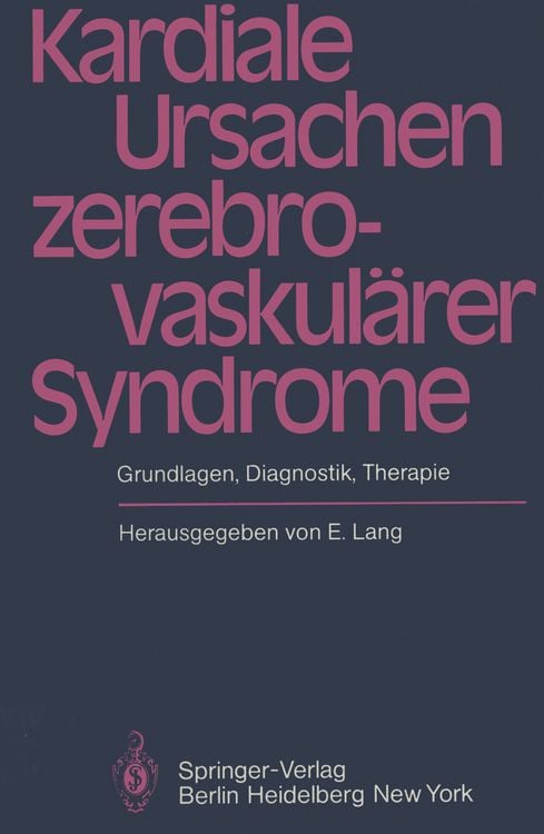 Produktbild: Kardiale Ursachen zerebrovaskul&auml;rer Syndrome