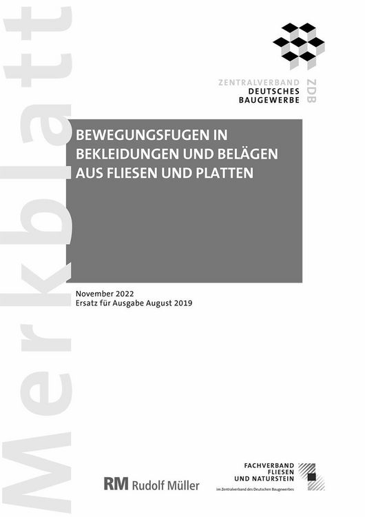 Produktbild: Merkblatt Bewegungsfugen (PDF) 2022-11