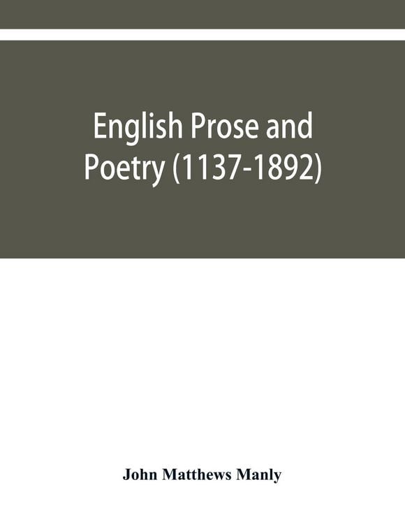 Produktbild: English prose and poetry (1137-1892)