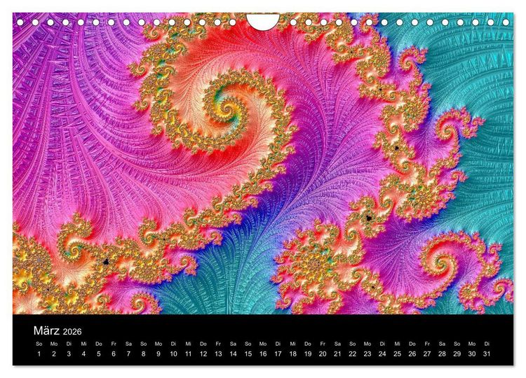 Produktbild: Fraktale - Farben - Formen 2026 (Wandkalender 2026 DIN A4 quer), CALVENDO Monatskalender