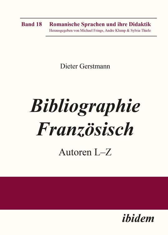 Produktbild: Bibliographie Franz&ouml;sisch