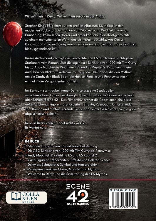 Produktbild: Stephen Kings ES &ndash; Roman, Miniserie, Kinofilme und die R&uuml;ckkehr nach Derry (Scene 42 - Das Filmarchiv, Hardcover)
