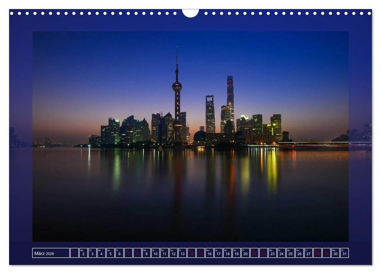 Produktbild: Metropolen - Asiens sch&ouml;nste St&auml;dte bei Nacht (Wandkalender 2026 DIN A3 quer), CALVENDO Monatskalender