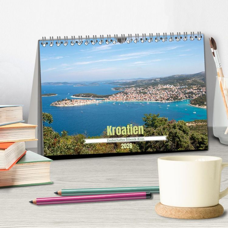 Produktbild: Kroatien - Zauberhaftes &Scaron;ibenik-Knin (Tischkalender 2026 DIN A5 quer), CALVENDO Monatskalender
