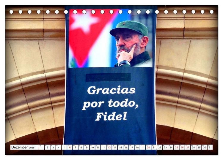 Produktbild: VIVA FIDEL 2026 (Tischkalender 2026 DIN A5 quer), CALVENDO Monatskalender