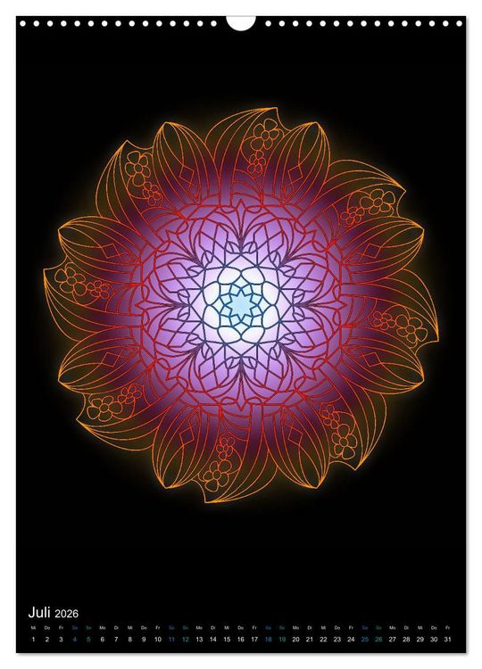 Produktbild: Mandala-Kalender 2026 (Wandkalender 2026 DIN A3 hoch), CALVENDO Monatskalender