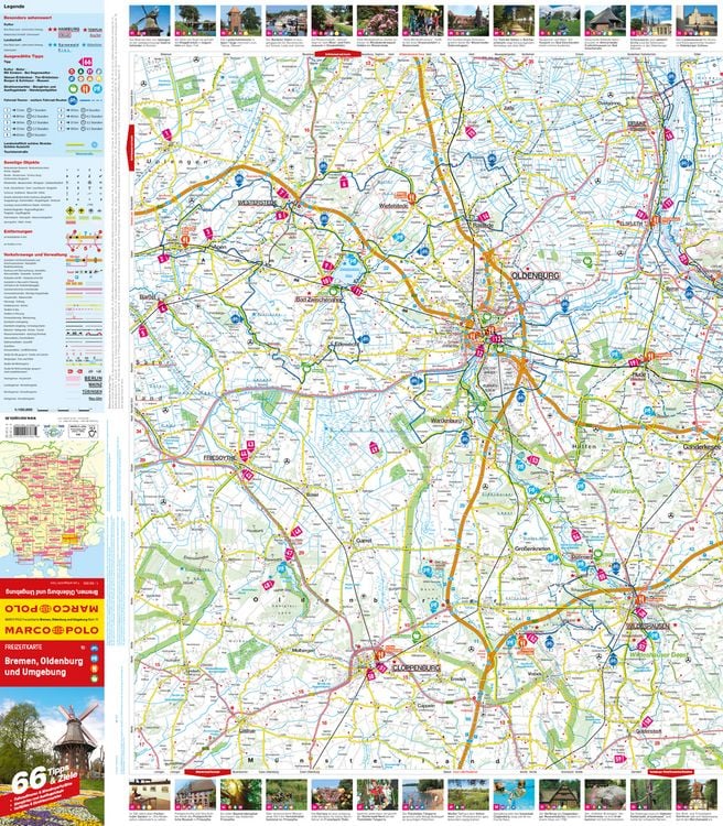 Produktbild: MARCO POLO Freizeitkarte 10 Bremen, Oldenburg und Umgebung 1:100.000