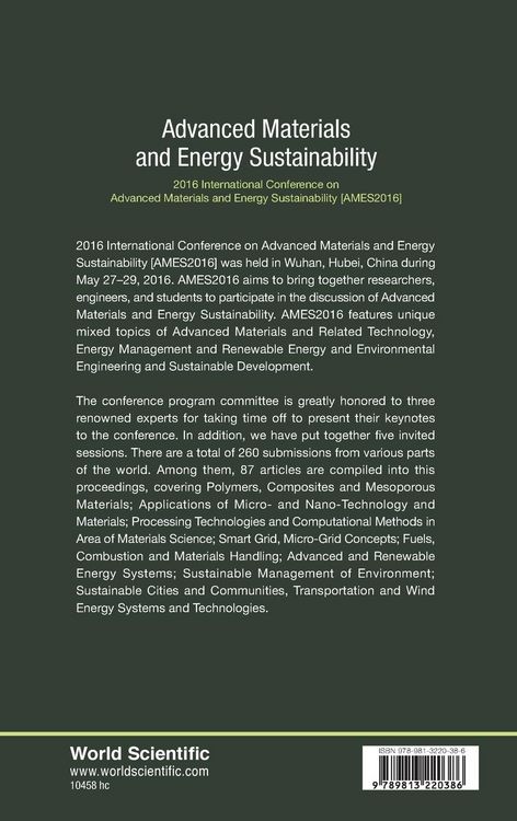 Produktbild: Advanced Materials and Energy Sustainability (ames2016)