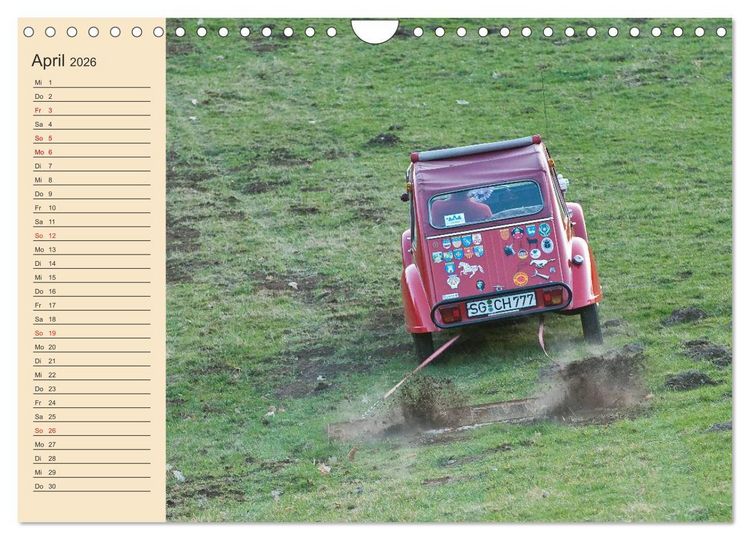 Produktbild: Citro&euml;n 2CV - Ente rot (Wandkalender 2026 DIN A4 quer), CALVENDO Monatskalender
