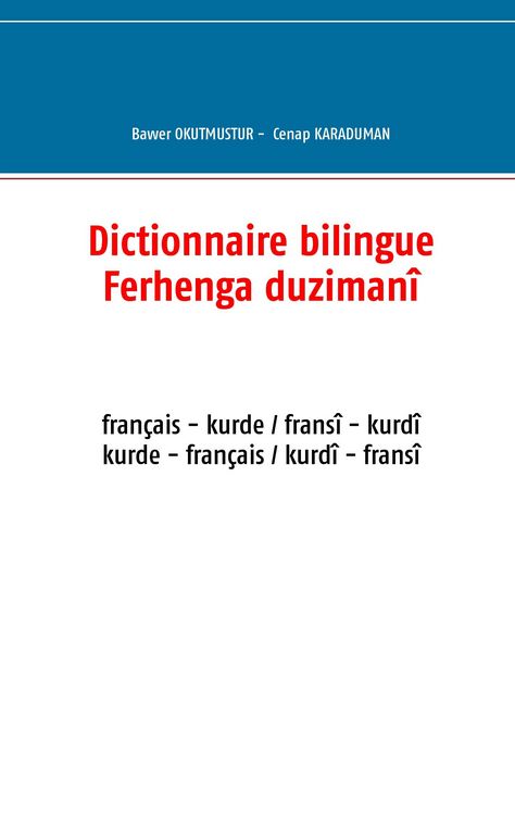 Produktbild: Dictionnaire bilingue fran&ccedil;ais - kurde