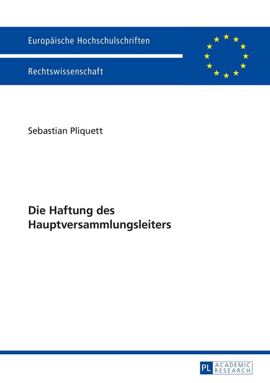 Produktbild: Die Haftung des Hauptversammlungsleiters