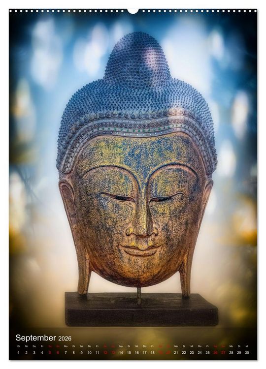 Produktbild: Die Welt mit Buddha (hochwertiger Premium Wandkalender 2026 DIN A2 hoch), Kunstdruck in Hochglanz