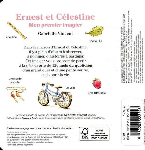 Produktbild: Ernest et C&eacute;lestine : mon premier imagier