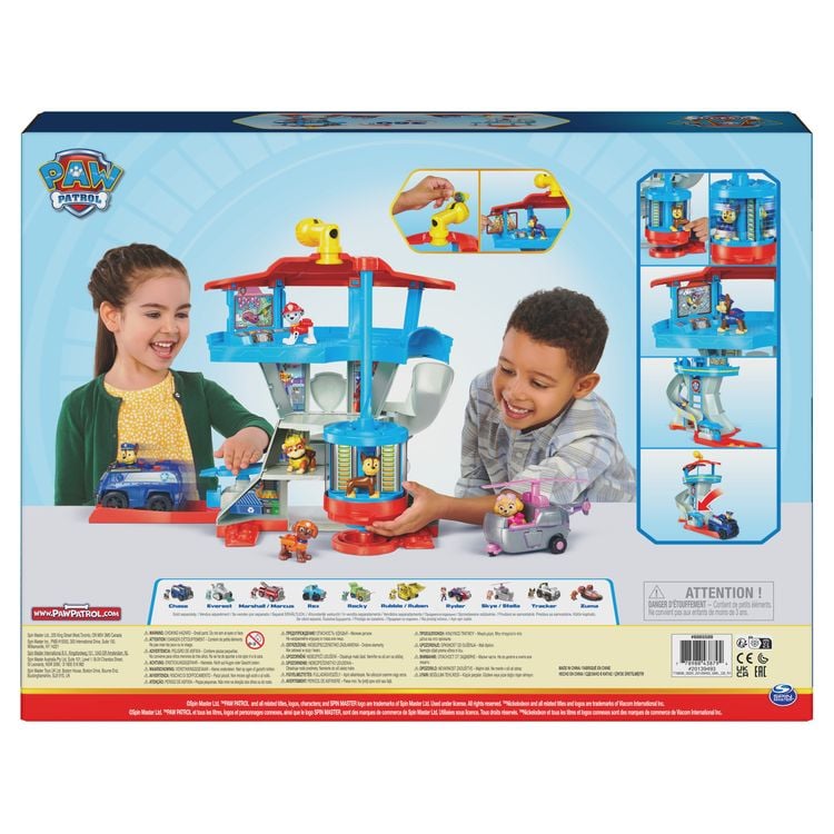 PAW Patrol Lookout Tower Hauptquartier Spielset mit 1 Chase Basis Fahrzeug 2 Chase Figuren und Zubehor kaufen Spielwaren Thalia