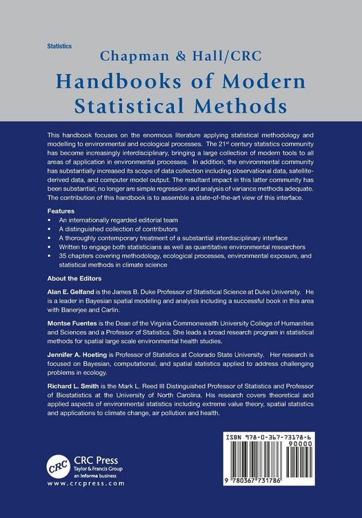 Produktbild: Handbook of Environmental and Ecological Statistics