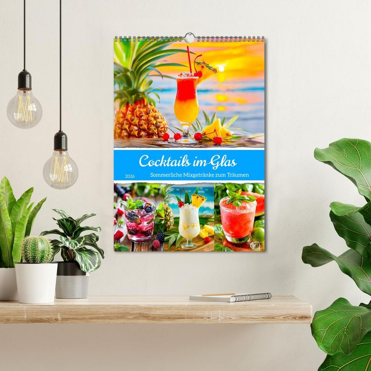 Produktbild: Cocktails im Glas - Sommerliche Mixgetr&auml;nke zum Tr&auml;umen (Wandkalender 2026 DIN A3 hoch), CALVENDO Monatskalender
