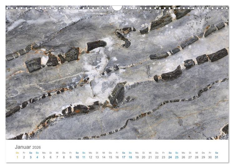Produktbild: Die Natur als K&uuml;nstlerin - Sch&ouml;nheit der Steine (Wandkalender 2026 DIN A3 quer), CALVENDO Monatskalender