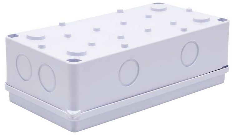 Produktbild: TRU COMPONENTS TC-RB 200x100x70 TC-10239104 Installations-Geh&auml;use ABS Kunststoff Wei&szlig; 1St.