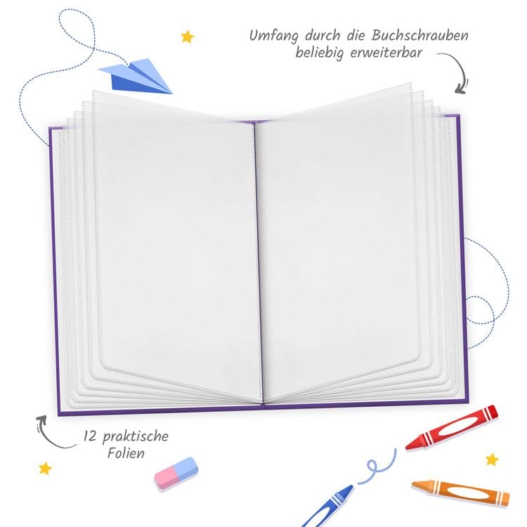 Produktbild: Tr&ouml;tsch Zeugnismappe A4 mit Buchschrauben lila