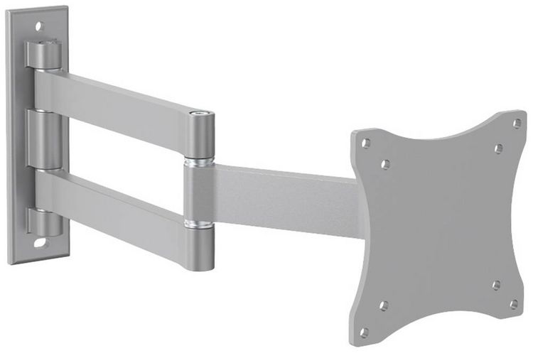 Produktbild: Neomounts FPMA-W830 Monitor-Wandhalterung 1 Display(s) 25,4 cm (10") - 68,6 cm (27") Silber Neigbar, Schwenkbar, Ausziehbar