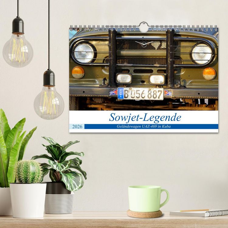 Produktbild: Sowjet-Legende - Der Gel&auml;ndewagen UAZ-469 in Kuba (Wandkalender 2026 DIN A4 quer), CALVENDO Monatskalender