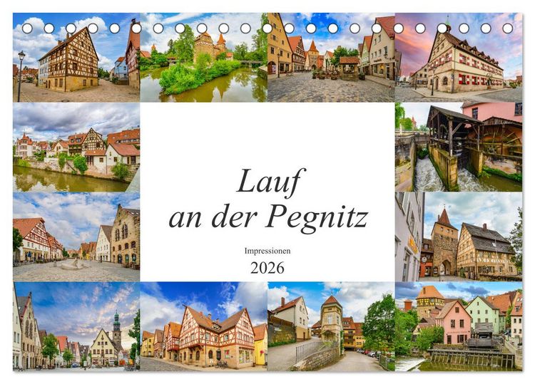 Produktbild: Lauf an der Pegnitz Impressionen (Tischkalender 2026 DIN A5 quer), CALVENDO Monatskalender