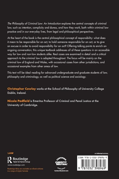 Produktbild: The Philosophy of Criminal Law