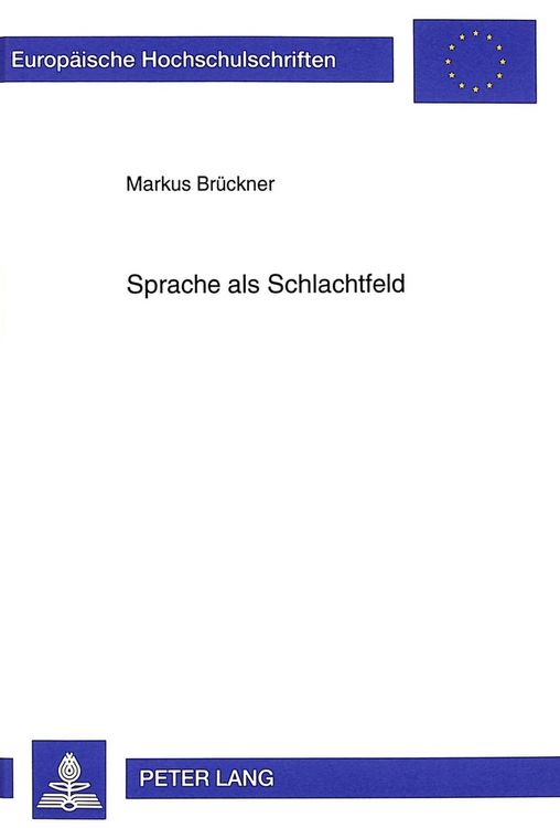 Produktbild: Sprache als Schlachtfeld