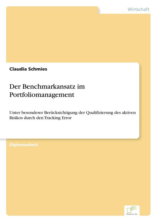 Produktbild: Der Benchmarkansatz im Portfoliomanagement