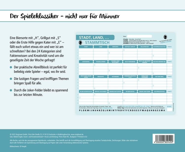 Produktbild: Stadt, Land, Stammtisch