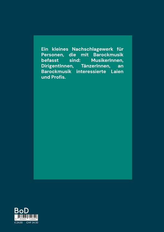 Produktbild: Charakter und Tempo in den T&auml;nzen der Barocken Suite Charakter And Tempo In The Dances Of The Baroque Suite