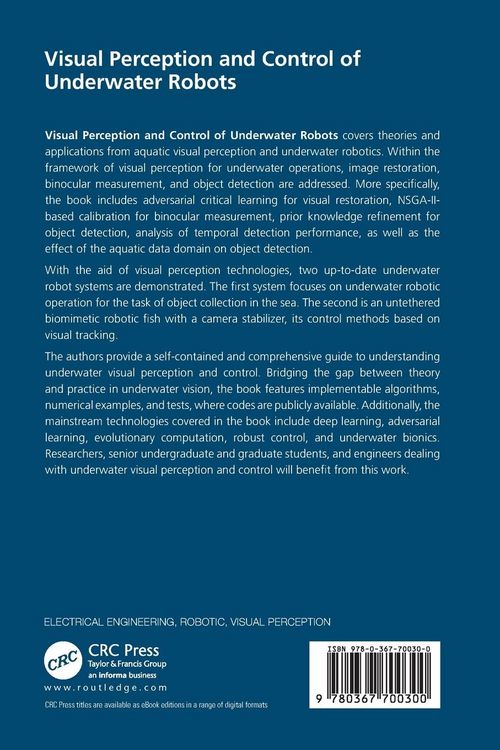 Produktbild: Visual Perception and Control of Underwater Robots