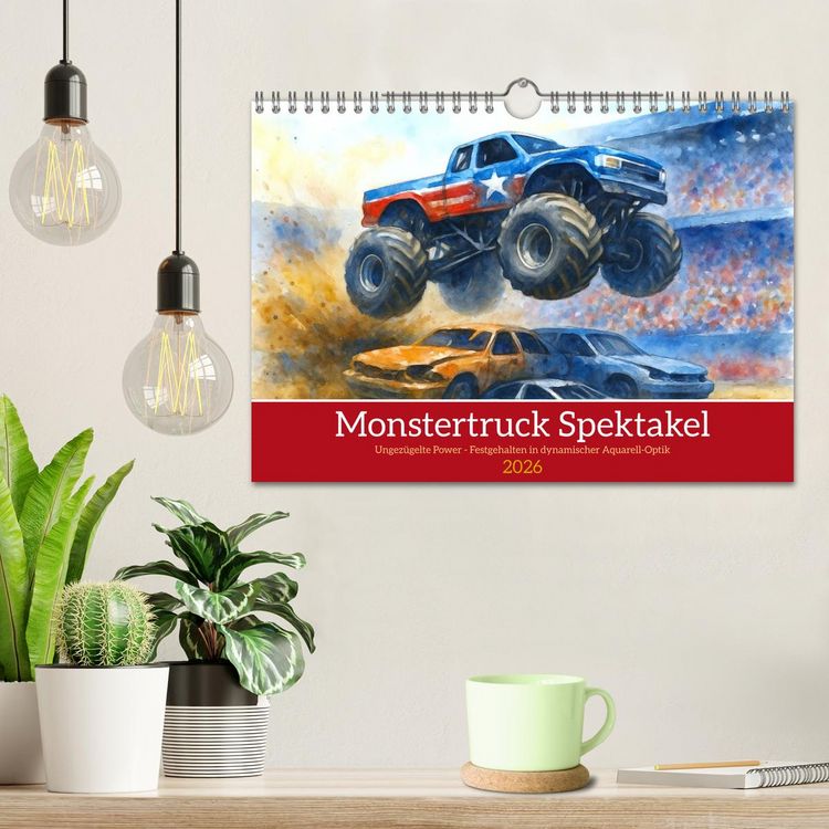 Produktbild: Monstertruck Spektakel (Wandkalender 2026 DIN A4 quer), CALVENDO Monatskalender