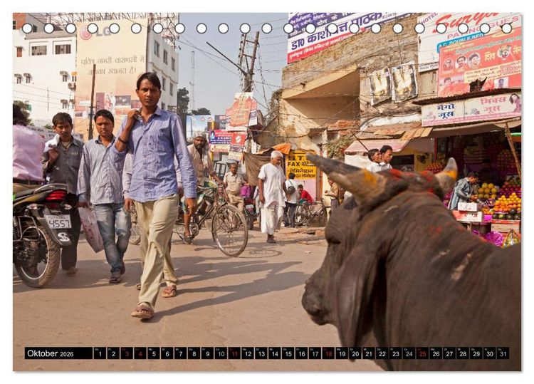 Produktbild: Indien - Varanasi (Tischkalender 2026 DIN A5 quer), CALVENDO Monatskalender