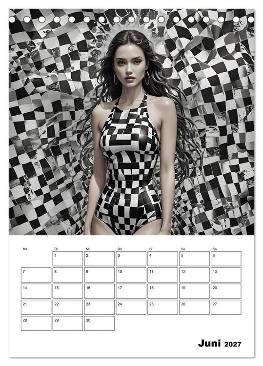 Produktbild: Schachspiel der Mode (Tischkalender 2027 DIN A5 hoch), CALVENDO Monatskalender