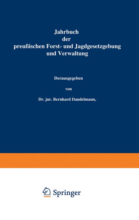 Produktbild: Jahrbuch der Preu&szlig;ischen Forst- und Jagdgesetzgebung und Verwaltung