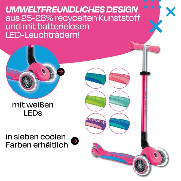 Produktbild: GLOBBER PRIMO FOLDABLE PLUS LIGHTS pink-