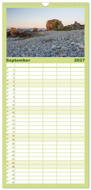 Produktbild: Familienplaner 2027 - Sehnsucht Bretagne mit 5 Spalten (Wandkalender, 21 x 45 cm) CALVENDO