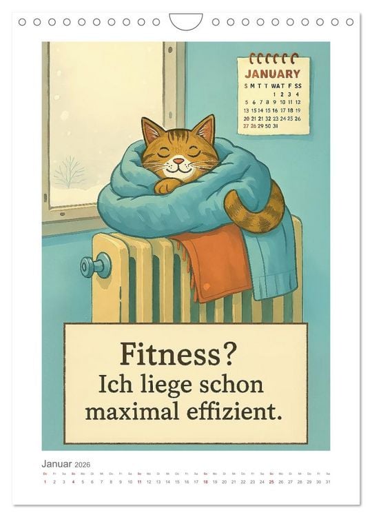 Produktbild: Alles nach Plan. Meinem. - F&uuml;r Menschen mit Katze. Oder f&uuml;r Menschen von Katze. (Wandkalender 2026 DIN A4 hoch), CALVENDO Monatskalender