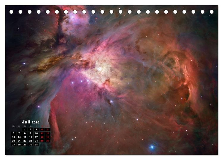 Produktbild: Hubble - 35 Jahre atemberaubende Aufnahmen (Tischkalender 2026 DIN A5 quer), CALVENDO Monatskalender