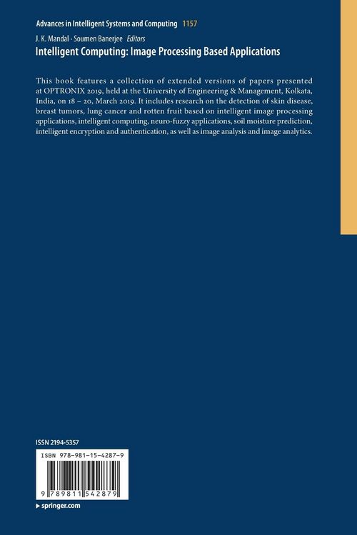 Produktbild: Intelligent Computing: Image Processing Based Applications